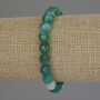Brățară din agat cu mărgele tăiate, diametrul 8 mm, lungime 18 cm, pe bază elastică