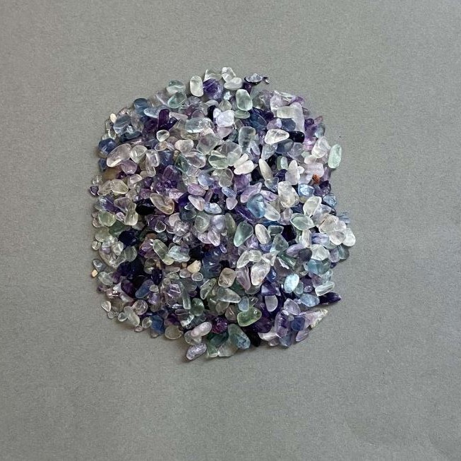 Cioburi de piatră naturală din fluorit, fără gaură, 2-10×2-4 mm± (la 100 g±)
