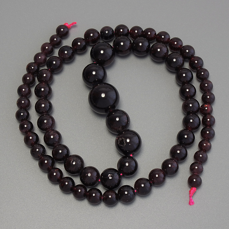 Mărgele din granat, preformă pentru mărire, bile netede, diametrul 5–11,5 mm, lungime 41 cm+