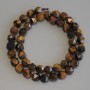 Mărgele ochi de tigru facetate, diametrul 8x7,5 mm, lungime 37 cm ± pe fir