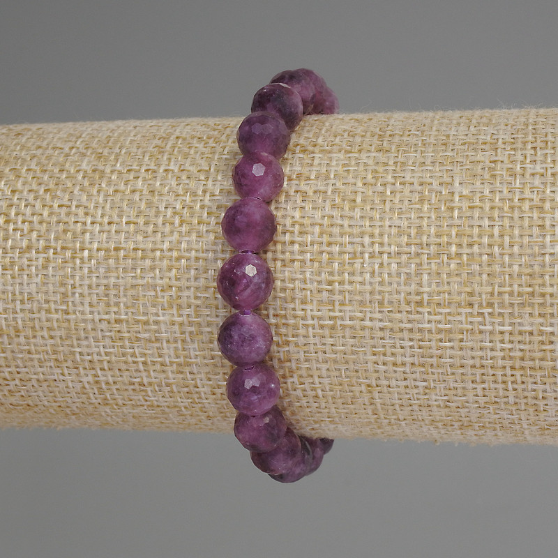 Brățară din turmalin, bile facetate, diametrul 8 mm +/-, lungimea 18 cm +/-, elastică