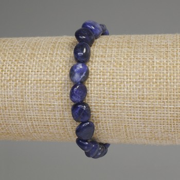 Brățară din sodalit, mărgele fațetate, diametrul 8-10×8-11 mm, lungime 18 cm, elastică
