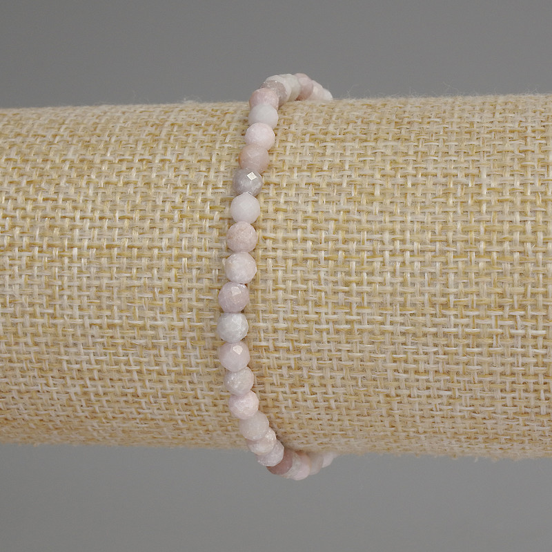 Brățară din opal facetat, cu mărgele de 4 mm, lungime 18 cm, elastic