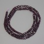 Mărgele de granat tăiate în formă de cub, diametrul 3×3 mm, lungimea 40 cm, pe șnur
