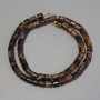 Mărgele din ochi de tigru cilindrice, diametrul 6x6 mm, lungimea 38 cm, pe fir