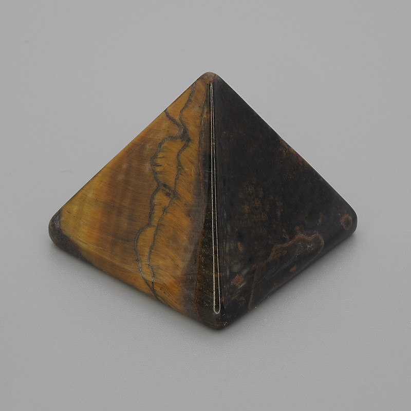 Piramidă suvenir din piatră naturală Ochi de Tigru, lungime 30x30 mm ±, lățime 25 mm+