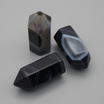 Creion suvenir din agat, piatră naturală, diametrul 36x16 mm (preț pentru 1 bucată)