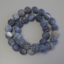 Mărgele din agat înghețat pe șnur, bilă netedă, diametrul 12 mm, lungime 39 cm+