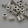 Inserție pentru mărgele, culoare metalică argintie, diametrul 9x6 mm, gaură de 4,5 mm, ambalaj 20 g (~27 buc.)