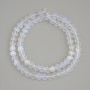 Mărgele din piatră lunară în formă de inimă, diametrul 6x6x2 mm +/- pe șnur, lungime 39 cm+