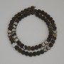 Mărgele din obsidian solar în formă de inimă, diametrul 6x6x2 mm ±, pe șnur, lungime 38 cm+