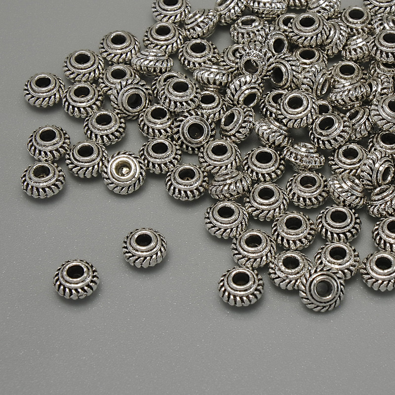 Inserție pentru mărgelă argintie 5×3 mm