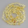 Mărgele de citrin mărunțite, diametrul 6-11×2-4 mm, 5 mm +/-, lungime 80 cm +/- pe fir