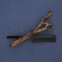 Брошка Ножиці з гребінцем Акрил сріблястий метал 70х44мм+