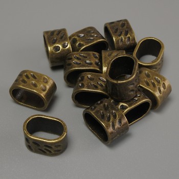 Furnitură separator de rânduri, inserție culoare bronz, diametru 13×9 mm ± gaură, diametru 11×7 mm ±, ambalare 20 g (~13 buc.)