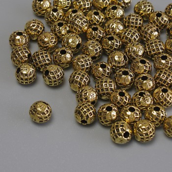 Inserții pentru mărgele, culoare aurie, diametru 5 mm ± gaură, diametru 1,5 mm ± ambalare 20 g (~60 buc.)