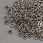 Furnitură – mărge inserție, culoare metalică argintiu, diametrul 4×1,5 mm, gaură Ø1,5 mm, ambalaj 20 g (~279 buc.)