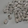 Inserție de mărgele argintie, diametru 6×4 mm, gaură Ø 1,8 mm, ambalaj 20 g (~62 buc.)