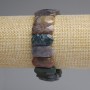 Brățară din jasper facetat, zale rotunjite, diametrul 20x10 mm, lungime 18 cm, elastică