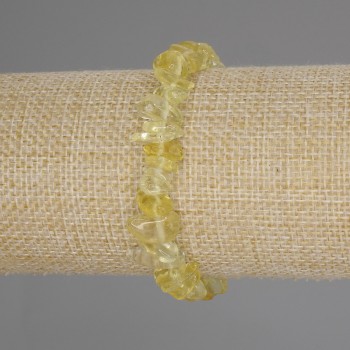 Brățară cu citrin, fragmente mici, diametrele fragmentelor 8–15×2–6 mm, lungime 18 cm, bază elastică