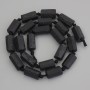 Mărgele de turmalin Sherl neprelucrate, diametru 14×8 mm, pe șnur, lungime 41 cm+