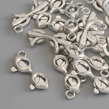 Кулон підвіска Окуляри колір металу срібло, діаметр 23х9мм+- фасування 15шт