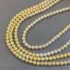 Mărgele galbene fațetate din cristal ceh pe șnur, bile tăiate, diametrul 8 mm, lungime 38 cm