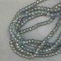 Mărgele din cristal cehesc pe fir, gri transparent cu acoperire de benzină, rondelluri tăiate, diametrul 8×6 mm + -, lungimea 38 cm +