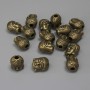 Mărgea-inserație Buddha, culoare bronz metalic, diametru 9×7 mm ± gaură 2,4 mm ± ambalare 16 buc.