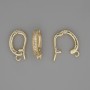 Bail detașabil pentru pandantive, diametru 18×3 mm ±, cu cristale albe, culoare aurie a metalului