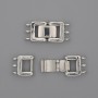Închizătoare pentru 3 șnururi, diametrul 25×11 mm ± culoare argintie a metalului