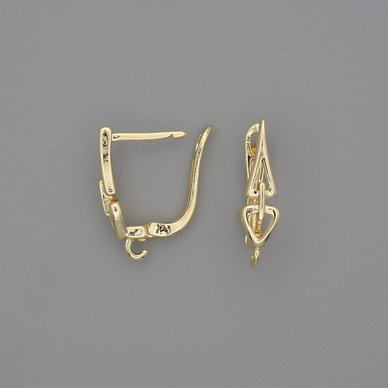 Știfturi pentru cercei din metal auriu 20x6 mm — pereche