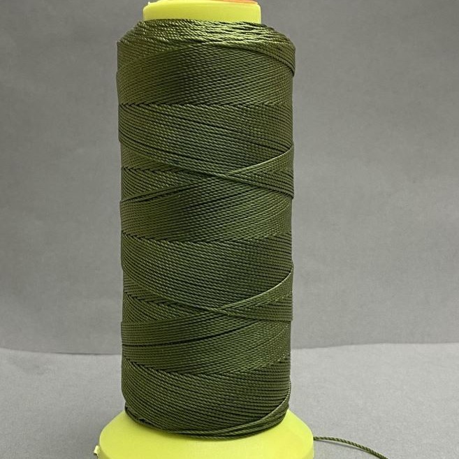 Fir bobină culoare verde măsliniu, diametrul 0,9 mm, din capron pentru handmade 300 m