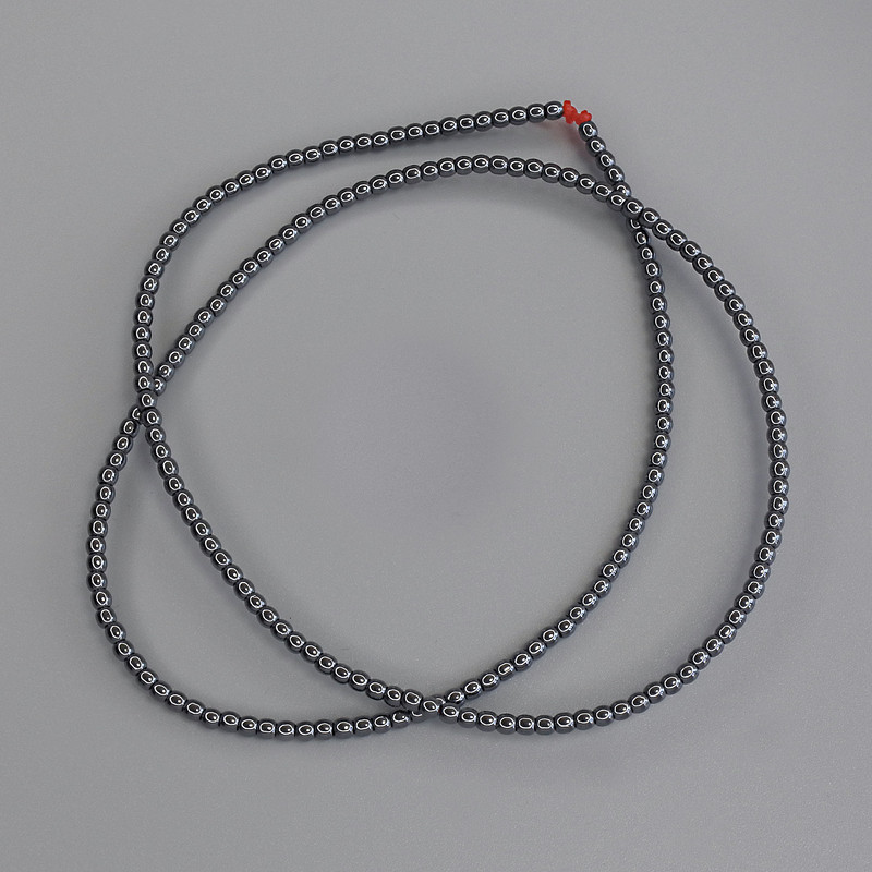 Mărgele hematit bilă 2 mm +/- pe fir, lungime 40 cm+