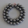 Mărgele din hematit, formă bilă, 12 mm ±, pe fir, lungime 40 cm+