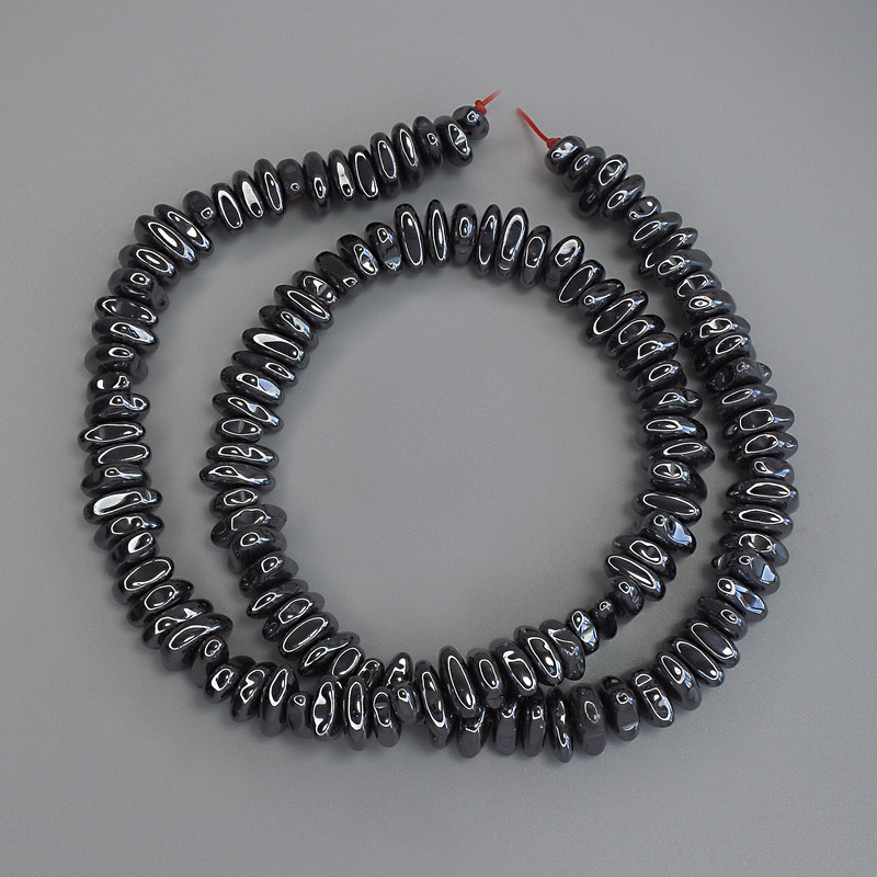 Mărgele de hematit, formă de picătură 6-7, 5×4 mm ± pe fir, lungime 40 cm+