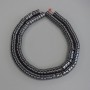 Mărgele de hematit rondel 6x3 mm pe fir, lungime 40 cm+