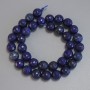 Mărgele din lazurit, bilă facetată, diametrul 10 mm, lungimea șnurului aproximativ 37 cm, pe șnur