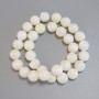 Mărgele din sidef, formă sferică netedă, diametru 12 mm, lungime 39 cm, pe fir