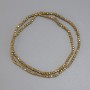 Mărgele hematit, culoare aurie, forme multifacetate 2x2 mm, pe fir, lungime 38 cm