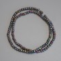 Mărgele de hematit curcubeu, rondel tăiat 4×3 mm, pe fir, lungime 38 cm+