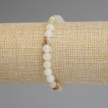 Brățară din onix, mărgele lucioase de 6 mm, lungime 18 cm, elastică