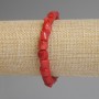 Brățară din coral, mărgele tăiate 9–14×9 mm, lungime 18 cm, elastic