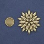 Broșă magnetică cu floare, 41 mm, metal auriu