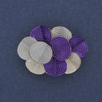 Broșă-colier Accent 36×26 mm +/- email colorat metal auriu