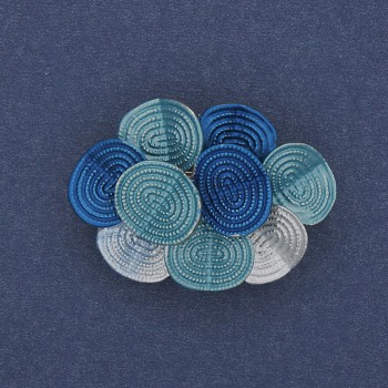 Broșă-pandant Accent 36×26 mm, email colorat, metal argintiu