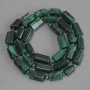 Mărgele din malahit, tăiate, diametru 10-12×6-6 mm, 5 mm ±; 3 mm ±, lungime 39 cm ±, pe șnur
