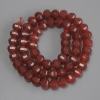 Mărgele rondel facetate de carneol, diametru 8x6 mm, lungime 37 cm +/- pe șnur