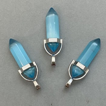 Pandantiv Ochiul pisicii hexagonal – cristal, sferă 8×31×41 mm+