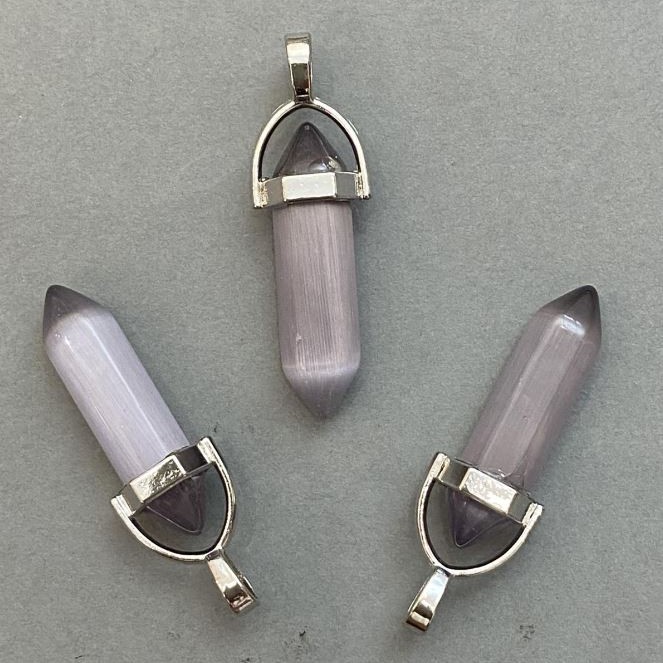 Pandantiv «Ochi de Pisică» hexagonal, sferă de cristal, 8x31x41 mm+